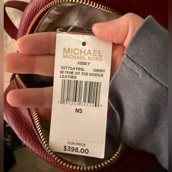 Red Michael kors small backpack brand new with tags perfect for Christmas! - Picture 5 of 5
